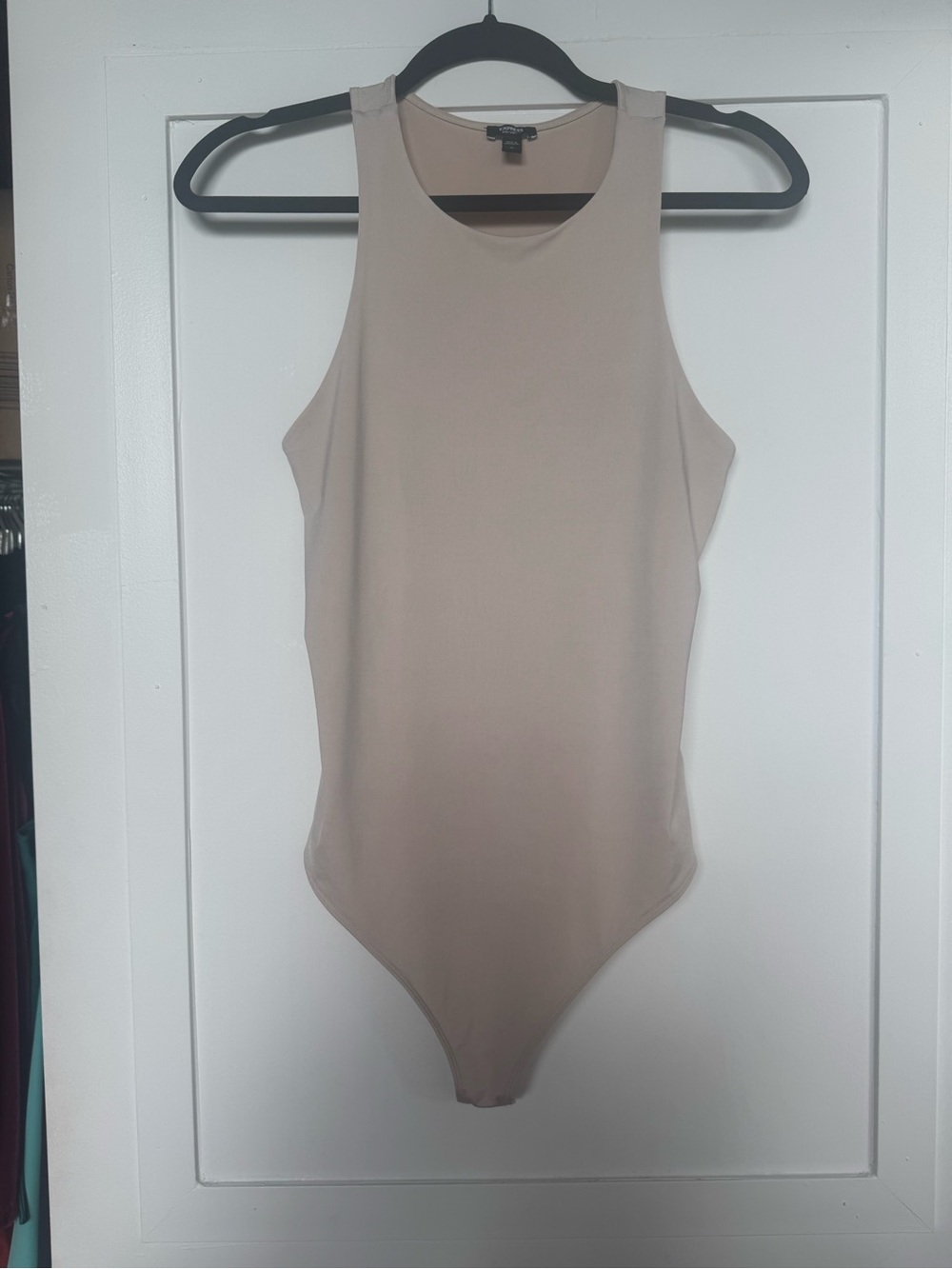 Express Body Contour Beige One-Piece Bodysuit sz M